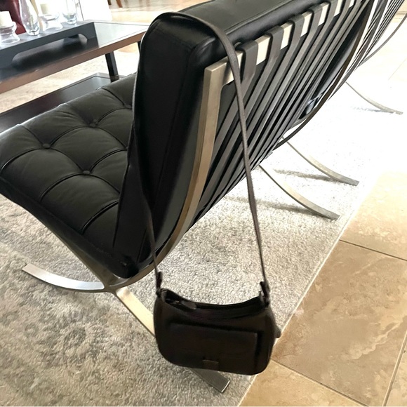 Chocolate brown Vegan leather utility pocket crossbody bag - Picture 8 of 8